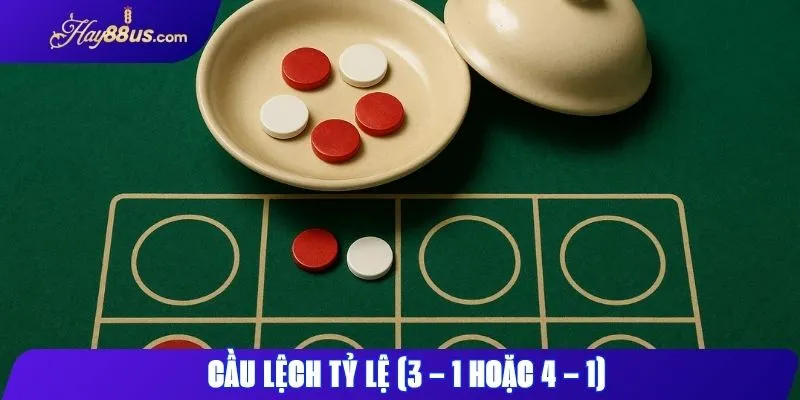Xóc đĩa Hay88 Hướng dẫn chơi và mẹo thắng đơn giản 3 Cầu lệch tỷ lệ phổ biến với dạng 3 1 hoặc 4 1 dễ bắt nhịp